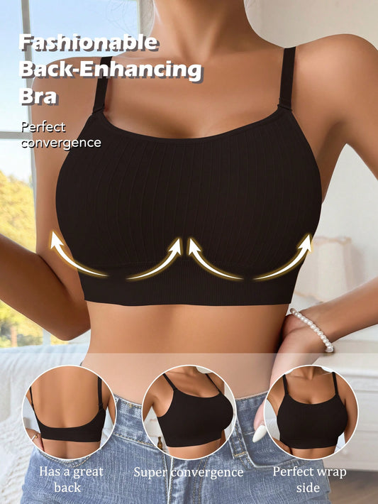 Soutien-gorge De Confort Pour Femmes Sans Fil, Sans Couture, Décolleté En U Profond, Sans Dos SHEIN