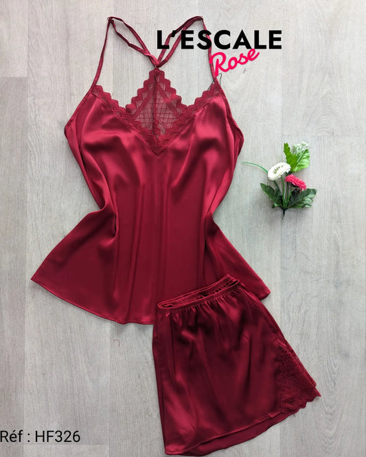 Ensemble short satin HF326