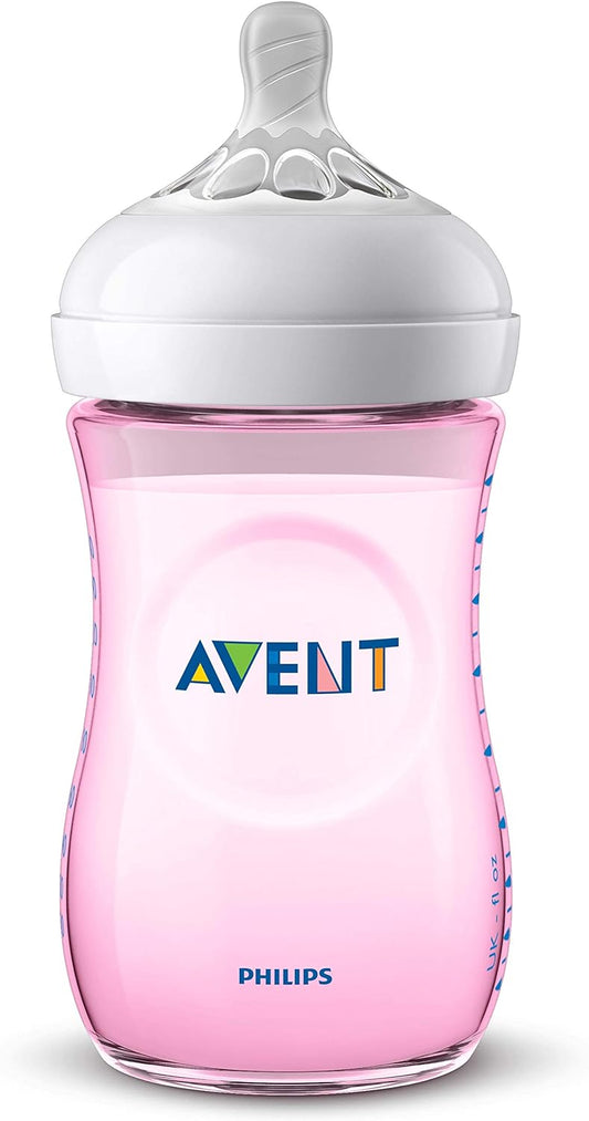 Philips Avent SCF034/17 Biberon Natural 260 ml Rose 0-6 Mois