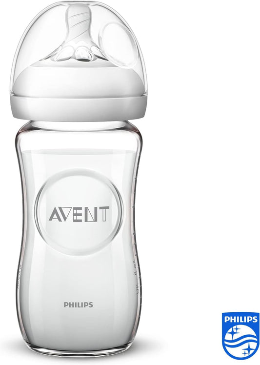 Philips Avent SCF053/17 Biberon Natural Verre 240 ml - 1 Mois+
