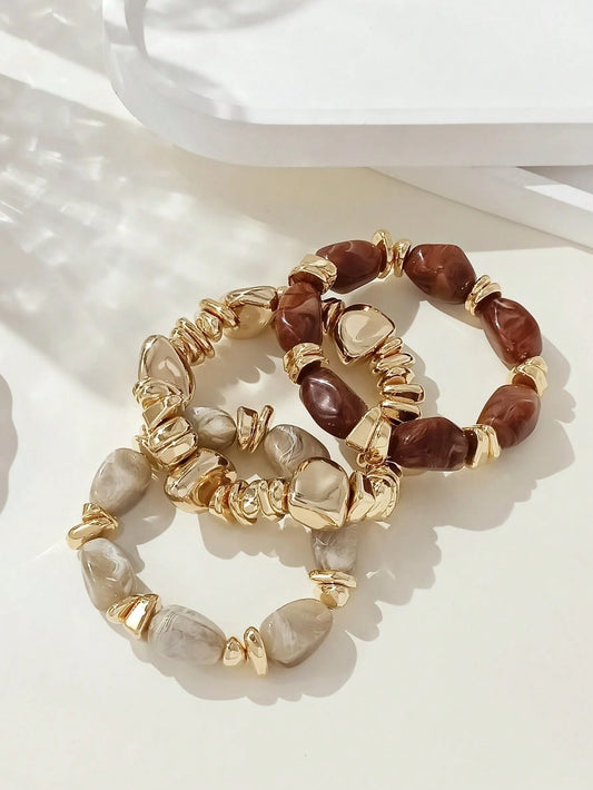 3 pièces set de bracelets bohèmes vintage