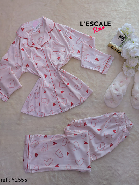 Pyjamas en satin Y2555