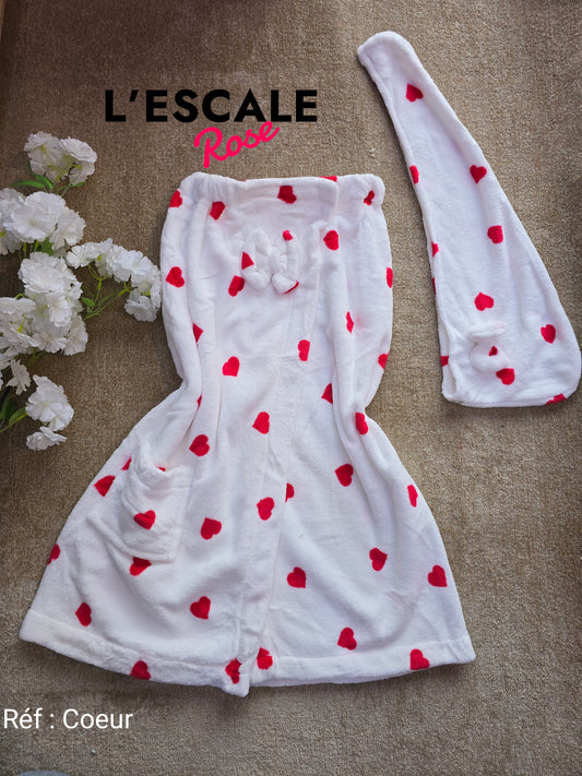 Sortie de bain Coeur