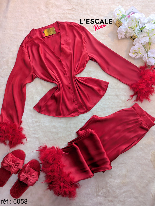 Pyjamas en satin 6058