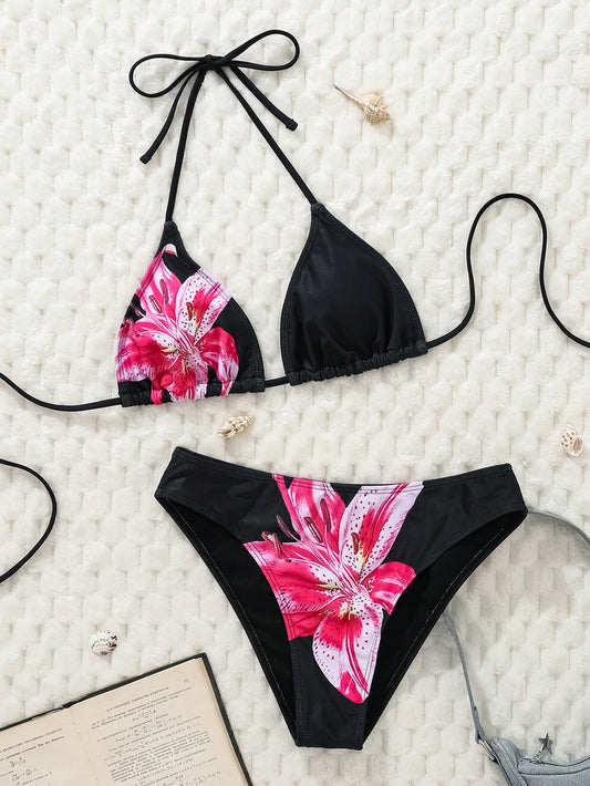 Bikini noir Fleur