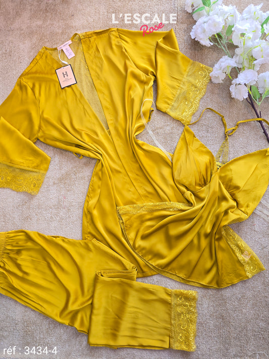 Pyjama en satin 4 Ps 3434-4