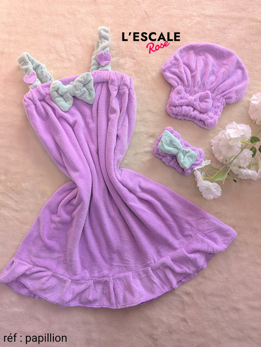 Sortie de bain papillion