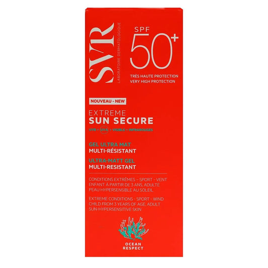 SVR SUN SECURE Gel solaire ultra mat multi-résistant SPF50+