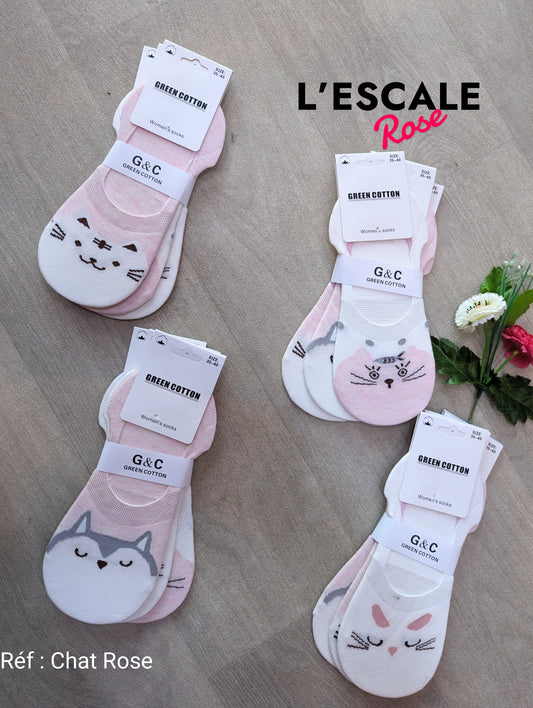 Chaussette Pack Chat Rose
