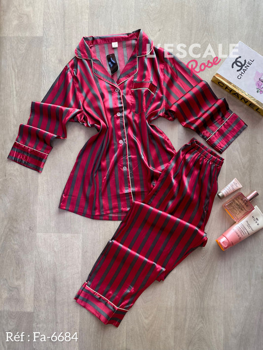 Pyjamas en satin FA-6684