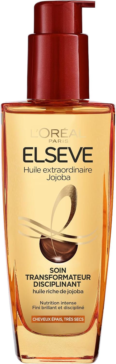 L'Oréal Elsève Huile Extraordinaire Jojoba pour Cheveux Epais, Très Secs 100 ml
