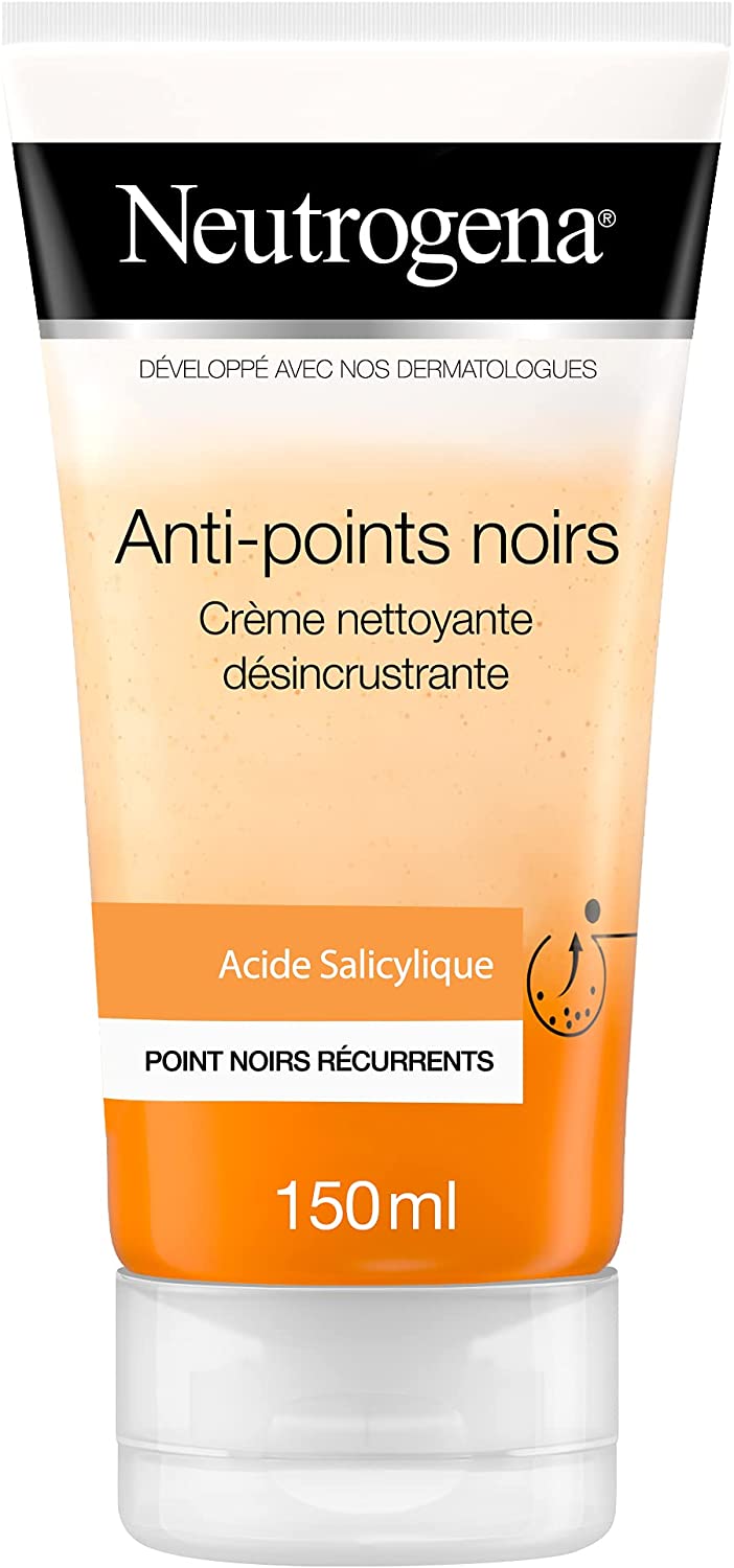 Neutrogena Anti-Points Noirs Crème Nettoyante Désincrustante Points Noirs Récurrents Tube 150ml