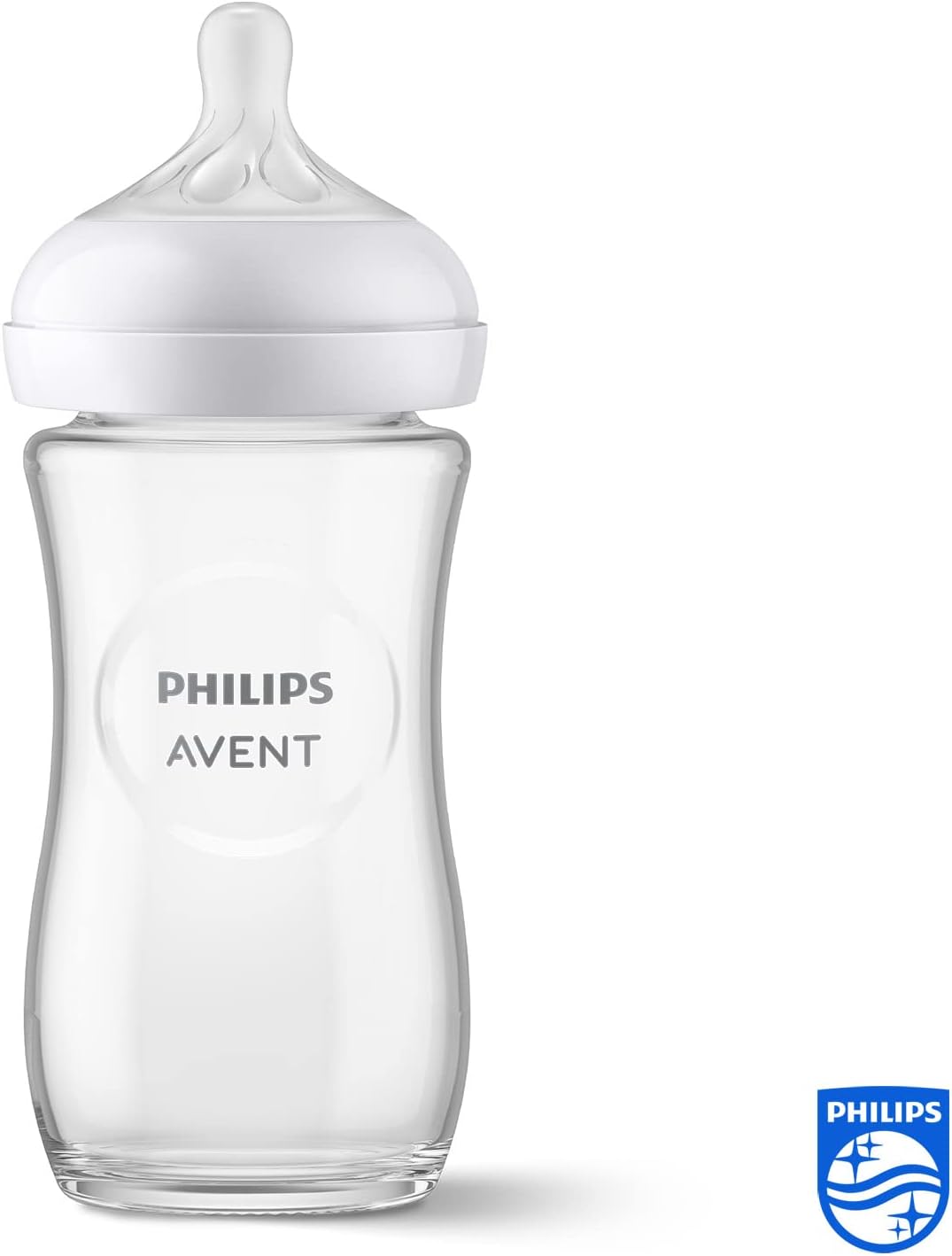 Philips Avent Biberon en verre à Réponse Naturelle - sans BPA pour les bébés de 1 mois et + (modèle SCY933/01)