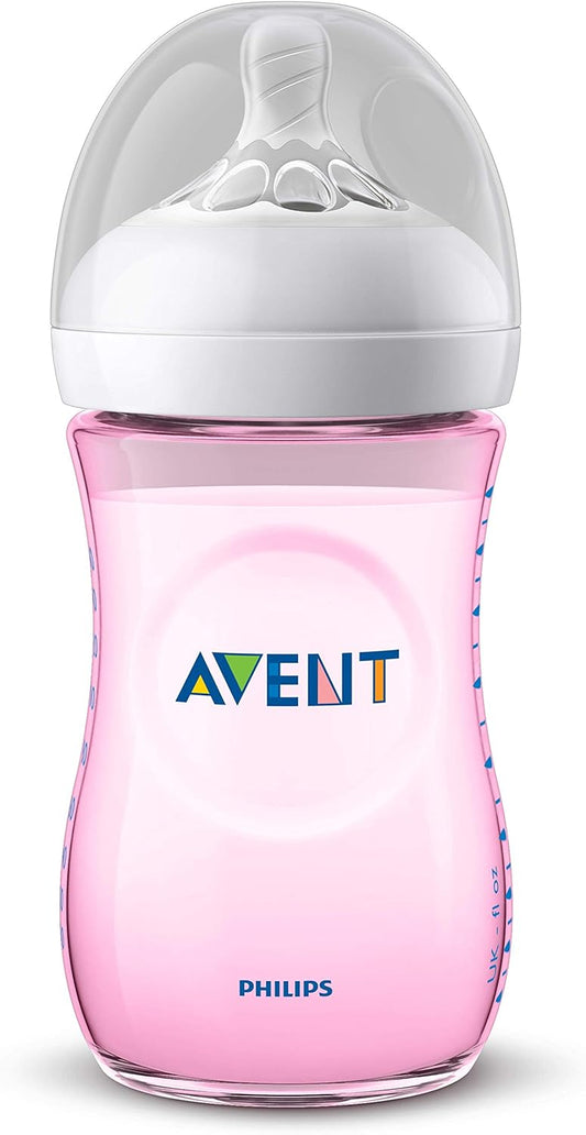 Philips Avent SCF034/17 Biberon Natural 260 ml Rose 0-6 Mois