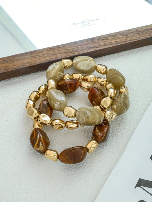Ensemble de 3 bracelets bohèmes rétro
