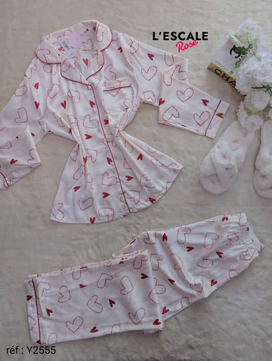 Pyjamas en satin Y2555