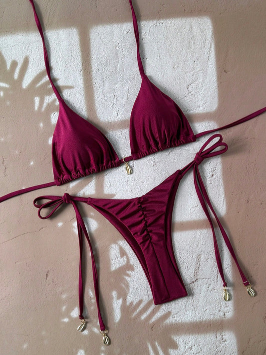 Bikini burgundy shein