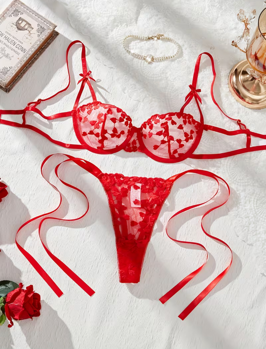 Ensemble 2 ps Rouge coeur