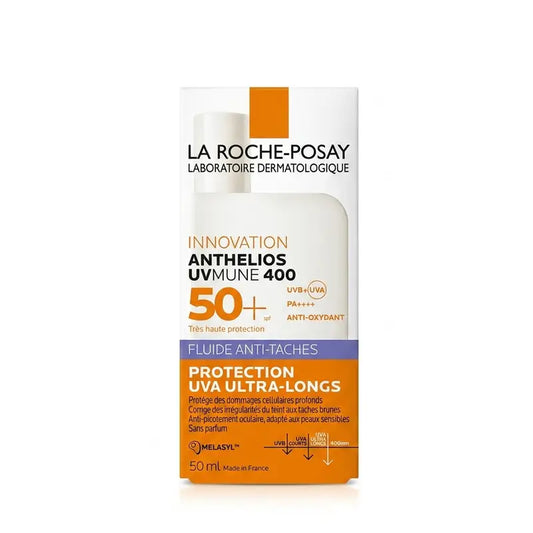 La Roche-Posay – Anthelios UVMUNE 400 Fluide Anti-Taches SPF 50+ – Très Haute Protection Solaire Anti-Taches – 50ml