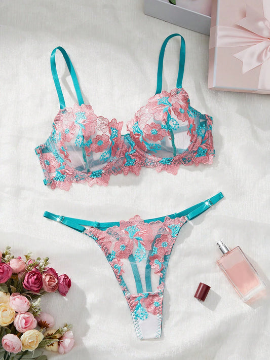 Ensemble 2 Ps turquoise et rose shein