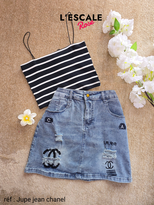 Jupe jean chanel
