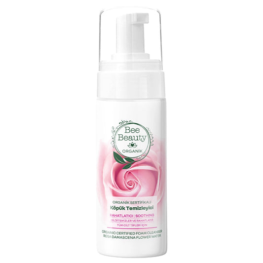 Mousse Nettoyante pour le Visage à la Rose Certifiée Biologique Bee Beauty (150 ml)