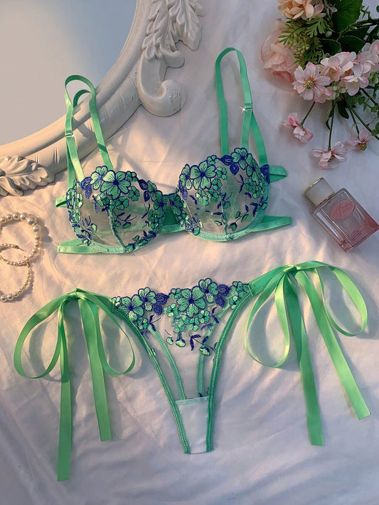 Ensemble 2 Ps vert bleu shein