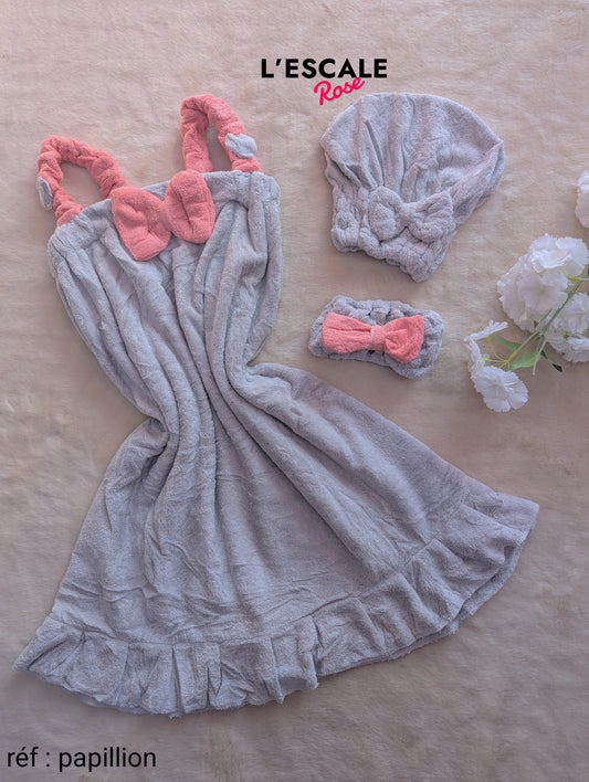 Sortie de bain papillion