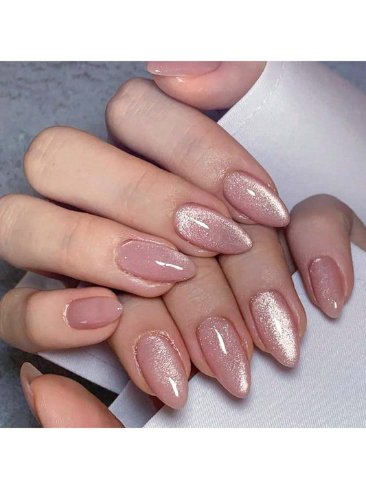 Press on effect Chrom pink ( 24 pieces ) shein