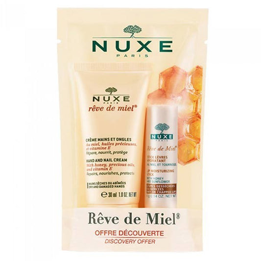NUXE Stick lèvres hydratant & Crème mains et ongles, Rêve de Miel 30 ml